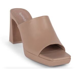 Jeffrey‎ Campbell Caviar in Nude Pumps Heels Chunky Size 6.5 Women's Shoes